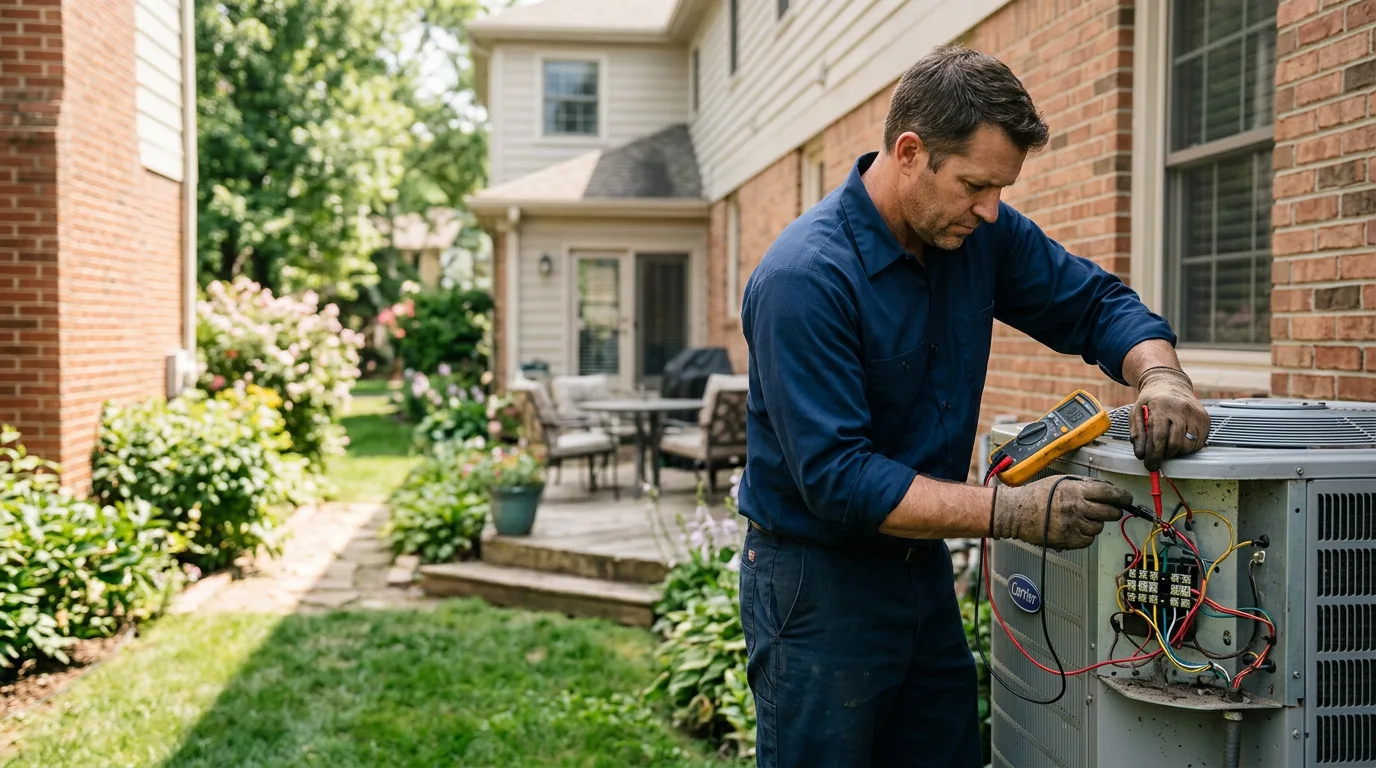 HVAC technician working near Hemlock, IN
